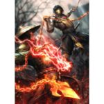 Mortal Kombat - Scorpio vs. Raiden litografia numerata 66/250 46x61 cm - Sideshow