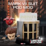 Marvel Mini Egg Attack Figures The Infinity Saga Stark Tower series Tony Stark & Mark VII suit pod mod 12 cm