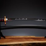 Demon Slayer: Kimetsu no Yaiba Proplica Replica 1/1 Nichirin Sword (Tanjiro Kamado) Kyojuro Rengoku´s Sword Gueard Ver. 88 cm