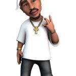 Tupac Comics Minix Figure Tupac Shakur 12 cm
