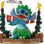 DISNEY LILO & STITCH HULA DANCE STITCH SUPER FIGURE COLLECTION 1/10 PVC STATUE