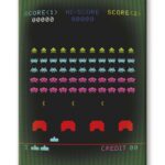 SPACE INVADERS ARCADE SCREEN FLAT MAGNET