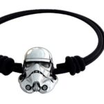 SW STORMTROOPER SILVER BRACELET BLCK RBR