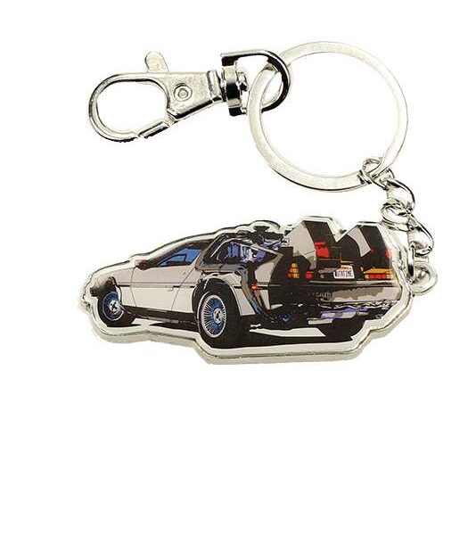 BTTF TIME MACHINE METAL KEYCHAIN