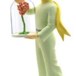 LITTLE PRINCE AND THE ROSE STATUE