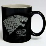 GOT STARK WINTER COMING BLACK MUG