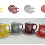GOT EMBLEMS 4 ESPRESSO MUG/SAUCER SET