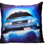 BTTF DELOREAN ROADS SQUARE CUSHION