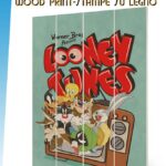 LOONEY TUNES RETRO TV WOOD PRINT