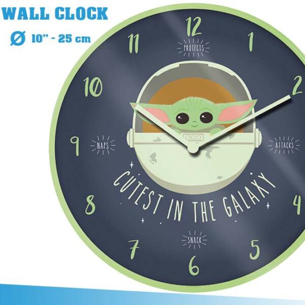 SW THE MANDALORIAN THE CHILD WALL CLOCK