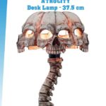 ATROCITY NATURAL BONE SKULL N SPINE LAMP