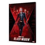 BLACK WIDOW MOVIE POSTER WOOD PANEL