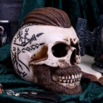 RAGNAR VIKING SKULL ORNAMENT 16CM