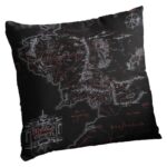 LOTR MAP OF MIDDLE EARTH SQUARE CUSHION