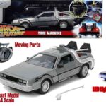 BACK TO THE FUTURE PART 1 1982 DELOREAN LIGHTS 1/24 DIE-CAST MODEL