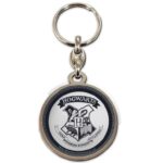 HP HOGWARTS SHIELDS ROUND METAL KEYCHAIN