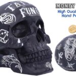 BLACK TATTOO SKULL MONEY BOX