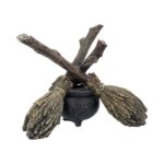 BROOMSTICK CRYSTAL BALL HOLDER