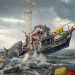 JAWS ATTACK DEMI ART 1/20 STATUE