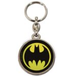 DC BATMAN LOGO ROUND METAL KEYCHAIN