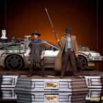 BTTF III DELOREAN + STATUE 1/10 SET