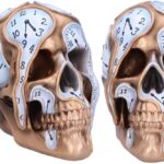 TIME GOES BY CLOCK SKULL