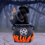 BREW BLACK CAT BACKFLOW INCENSE BURNER
