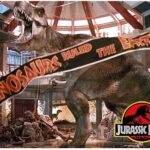 JURASSIC PARK T-REX BANNER FLAT MAGNET