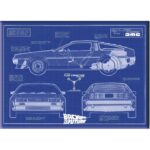 BTTF BLUEPRINT FLAT MAGNET