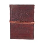 LEATHER DIARY EMBOSSED TREE OF LIFE