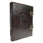LEATHER DIARY EMBOSSED DREAM TREE & LOCK