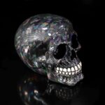 SKULL ORNAMENT HOLOGRAPHIC SILVER