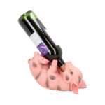 GUZZLERS PINK PIG WINE BOTTLE HOLDER