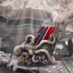 GUZZLERS GOTH KRAKEN WINE BOTTLE HOLDER