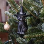 PURRAH BLACK WITCH CAT HANGING ORNAMENT