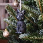 PAWZUPH BLACK HORNED CAT HANGING ORNAMEN