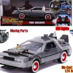 BACK TO THE FUTURE 3 1982 DELOREAN LIGHTS 1/24 DIE-CAST MODEL