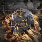 DIVINE DEMISE BLACK AND GOLD SKULL