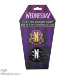 WEDNESDAY NEVERMORE ACADEMY PIN SET (2)