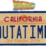BACK TO THE FUTURE DE LOREAN PLATE DOORMAT