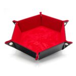 CritStones Folding Dice Tray Dragon Skin Edition Red