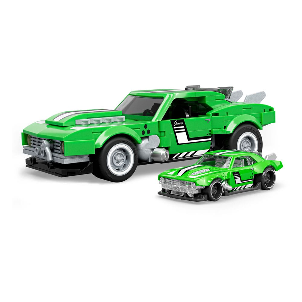 x_mattjft16 Mattel Brick Shop Hot Wheels Speed Series Building Set 1/32 Custom '68 Camaro - immagine 1