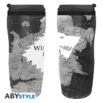 GAME OF THRONES - WINTER IS HERE -  Tazza da Asporto in Plastica Isolante con Chiusura a Clip 355 ml - TRAVEL MUG