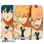 Mousepad - Chainsaw Man Denji, Aki e Power tappetino per mouse sagomato 24x20 cm