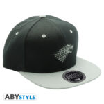 GAME OF THRONES - Snapback Cap - Black & Grey - "Stark"