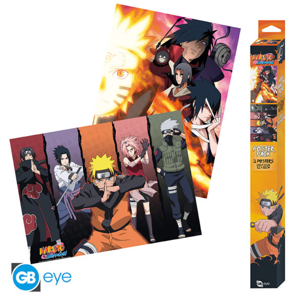 NARUTO SHIPPUDEN - Set 2 Posters Chibi 52x38 - Groups