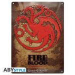 Game of Thrones Targaryen - Poster placca in metallo 38x28cm Trono di Spade - Abystyle