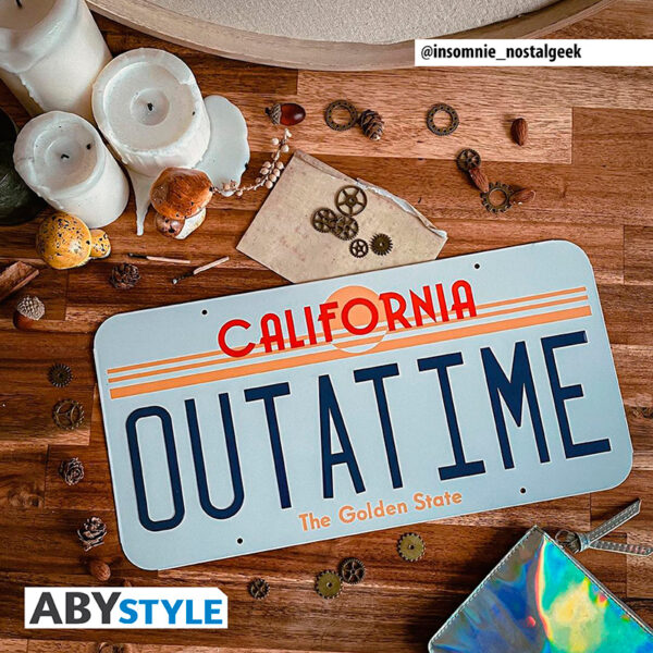 BACK TO THE FUTURE - Metal plate "OUTATIME" (19x38)