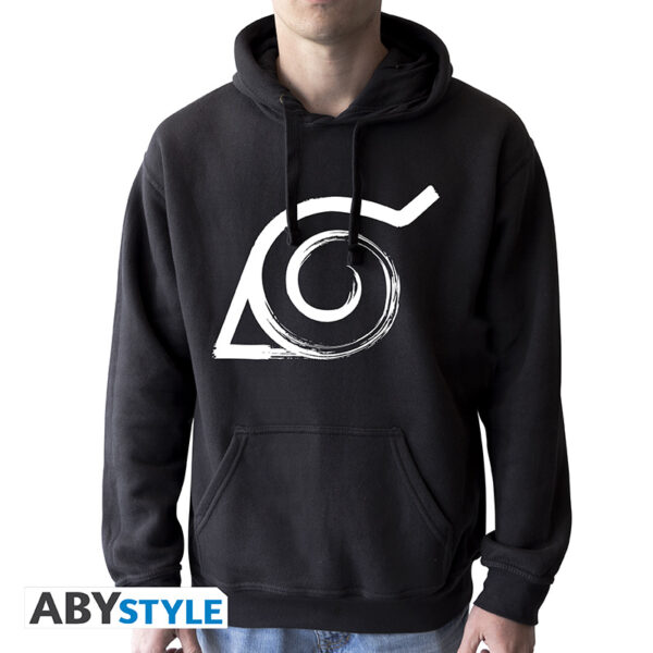 NARUTO SHIPPUDEN - Hoodie - "Konoha" man without zip black