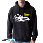 BACK TO THE FUTURE - Hoodie - "DeLorean" man without zip black *